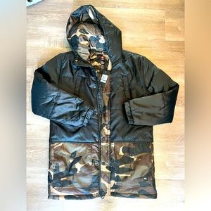 Quiksilver Boys Jacket with Hood - Camo XL Puffer